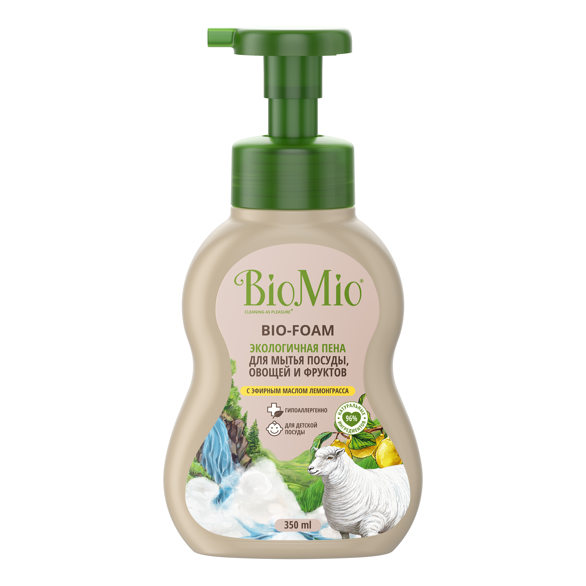 

Пена BioMio Bio-foam Микс лемонграсс для мытья посуды 350 мл