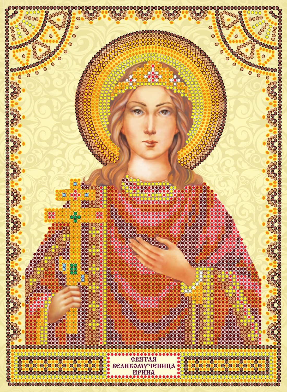 

Схемы для вышивания бисером Святая Ирина АСK-006, 17x23 см от Абрис Арт