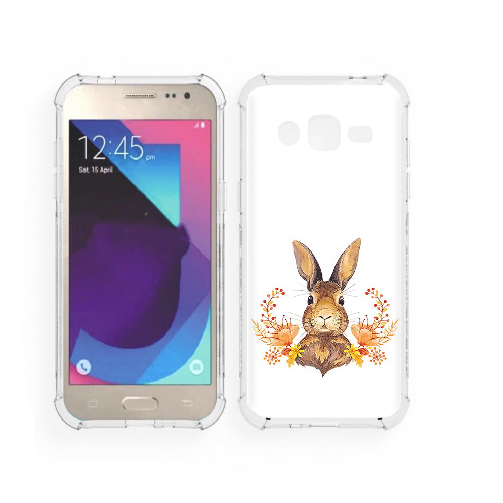 

Чехол MyPads Tocco для Samsung Galaxy J2 зайка в цветах (PT226924.572.349), Прозрачный, Tocco