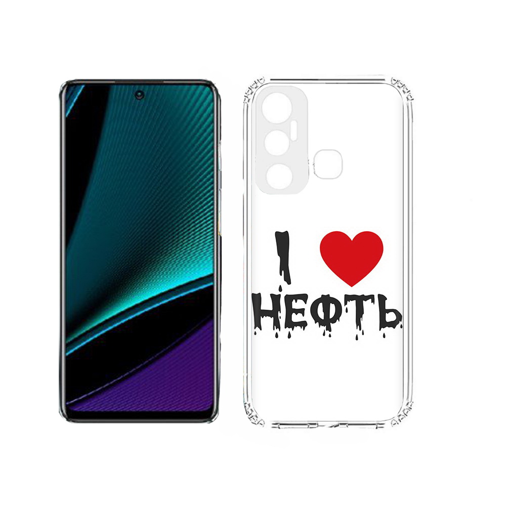 

Чехол MyPads Tocco для Infinix Hot 11s нефть, Прозрачный, Tocco