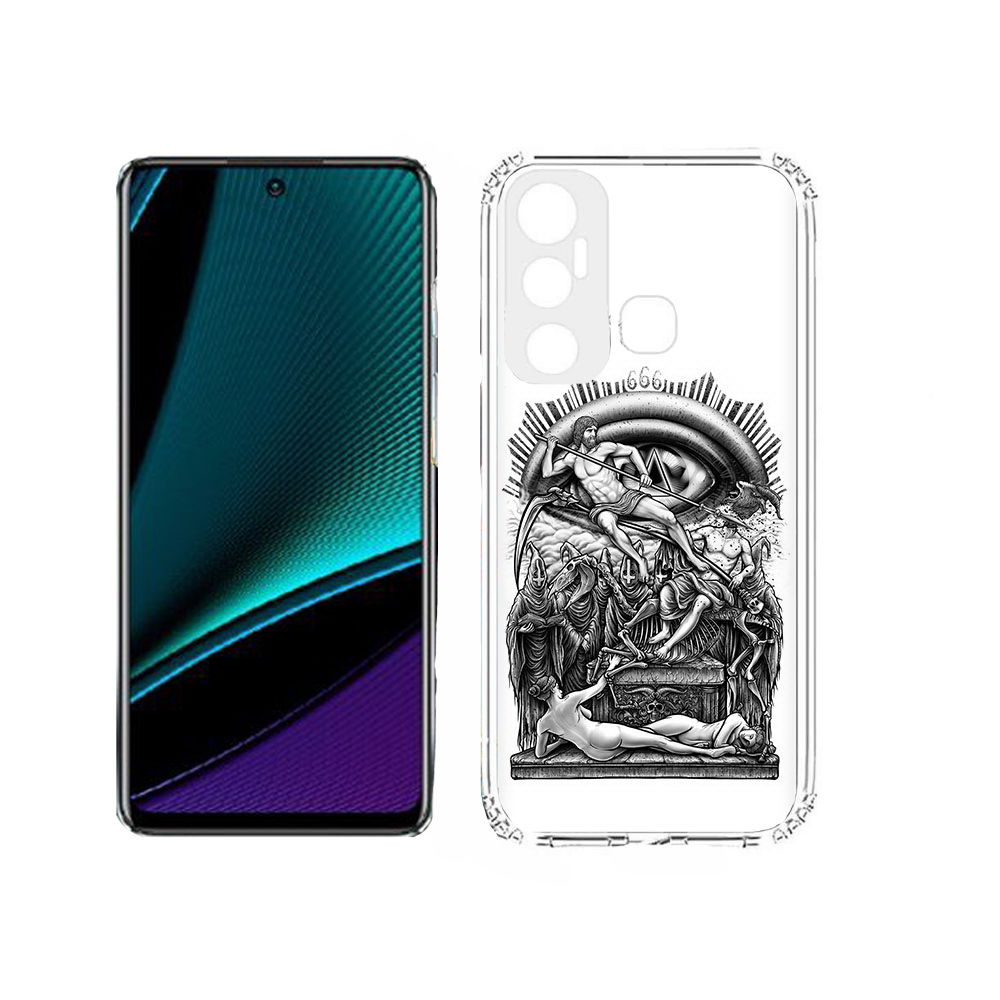 

Чехол MyPads Tocco для Infinix Hot 11s оракул черно белый, Прозрачный, Tocco