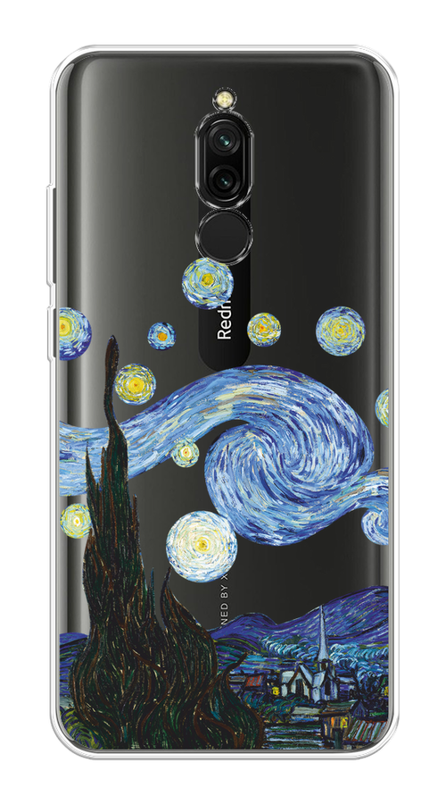 

Чехол на Xiaomi Redmi 8 "Ночь Ван Гога", Голубой;синий;черный, 37150-1