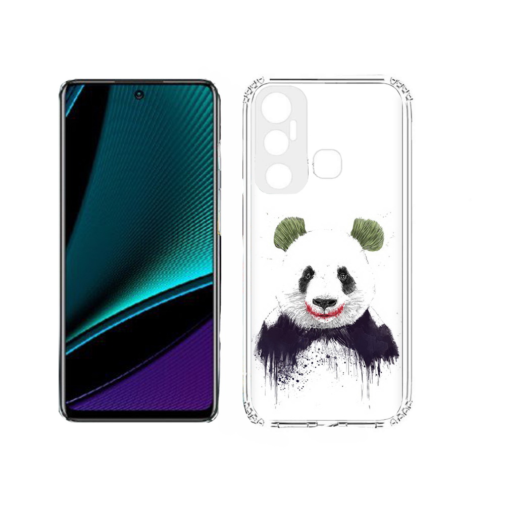 

Чехол MyPads Tocco для Infinix Hot 11s панда джокер, Прозрачный, Tocco