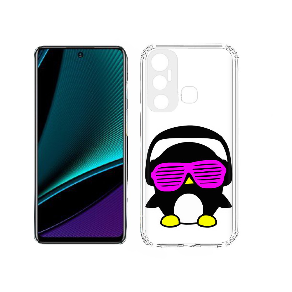 

Чехол MyPads Tocco для Infinix Hot 11s пингвин, Прозрачный, Tocco