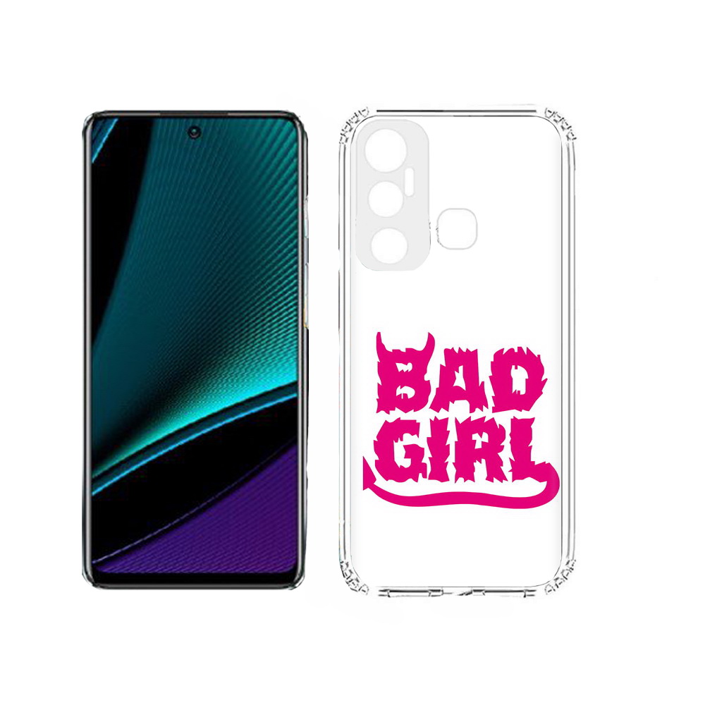 

Чехол MyPads Tocco для Infinix Hot 11s плохая девочка, Прозрачный, Tocco