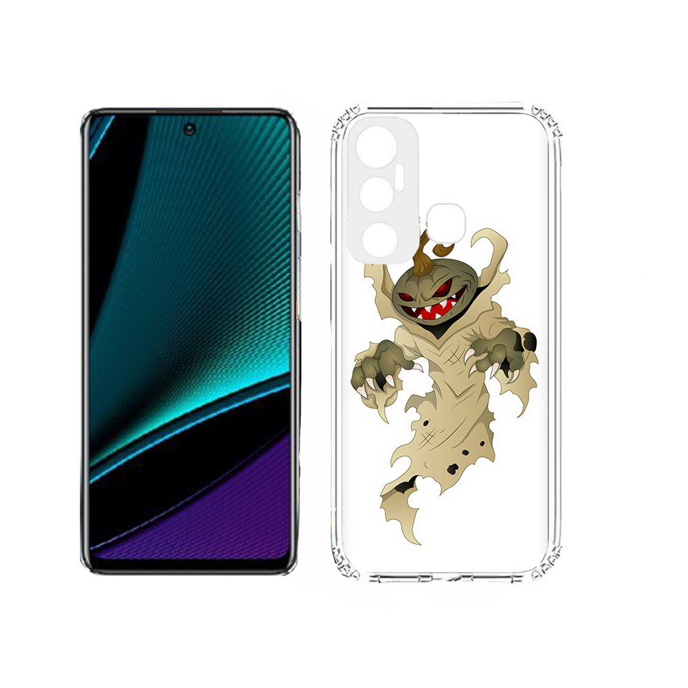 

Чехол MyPads Tocco для Infinix Hot 11s призрак хэллоуина, Прозрачный, Tocco