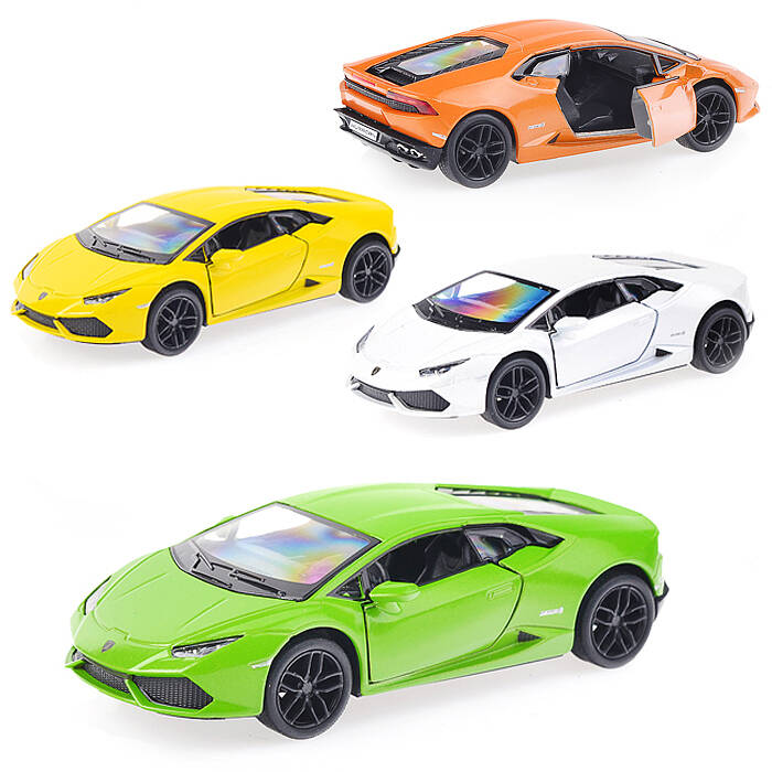 

Модель Lamborghini Huracan LP610-4 метал, инерц 1:36, в пакете, Разноцветный