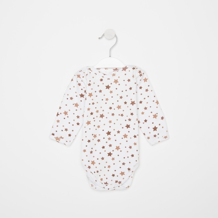 

Боди детский А.0601 И, цвет белый/бежевый, рост 62 см