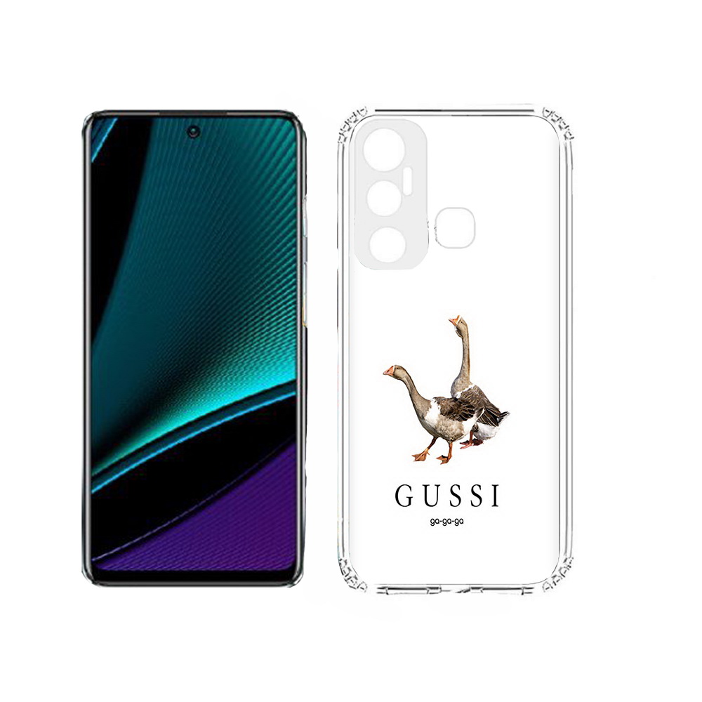 

Чехол MyPads Tocco для Infinix Hot 11s Гусси бренд, Прозрачный, Tocco