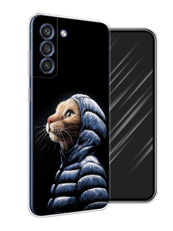 

Чехол Awog на Samsung Galaxy S21 FE 5G / Самсунг S21 FE 5G "Кот в капюшоне", Черный;бежевый;синий, 2103050-2