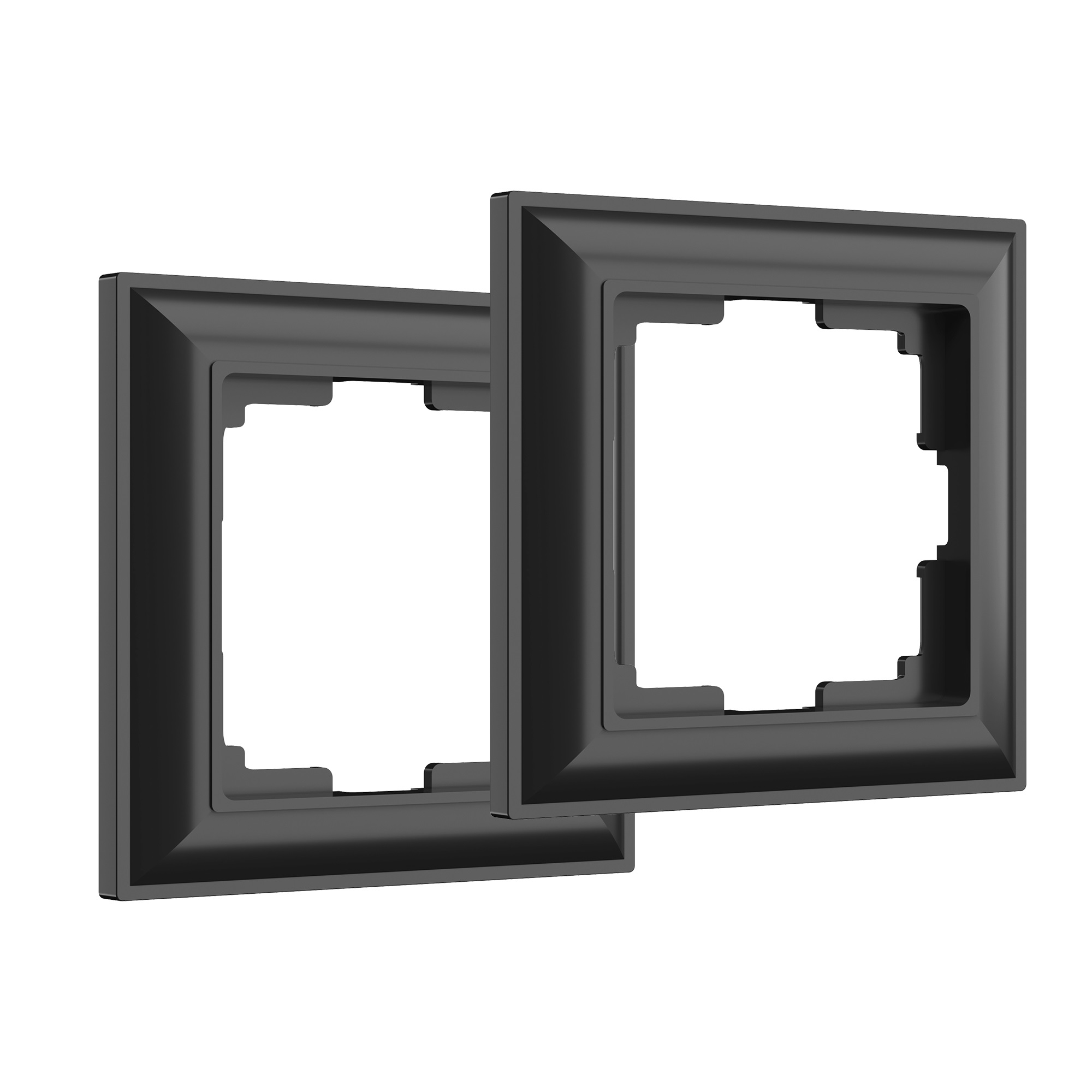 Рамка для розетки/выключателя на 1 пост (комплект 2 шт.) Werkel Fiore W0012208 черный квадратная металлическая урна комплект агро