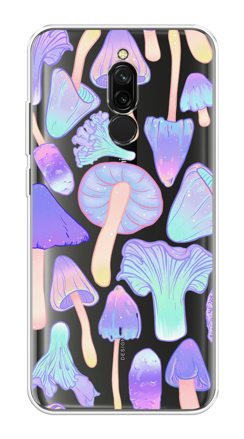 

Чехол на Xiaomi Redmi 8 "Пастельные грибы", Фиолетовый;голубой, 37150-1