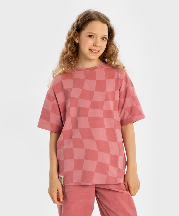 

Футболка с коротким рукавом и принтом объемная розовая Button Blue, 134, 224BBGJC1202, Розовый, 224BBGJC1202