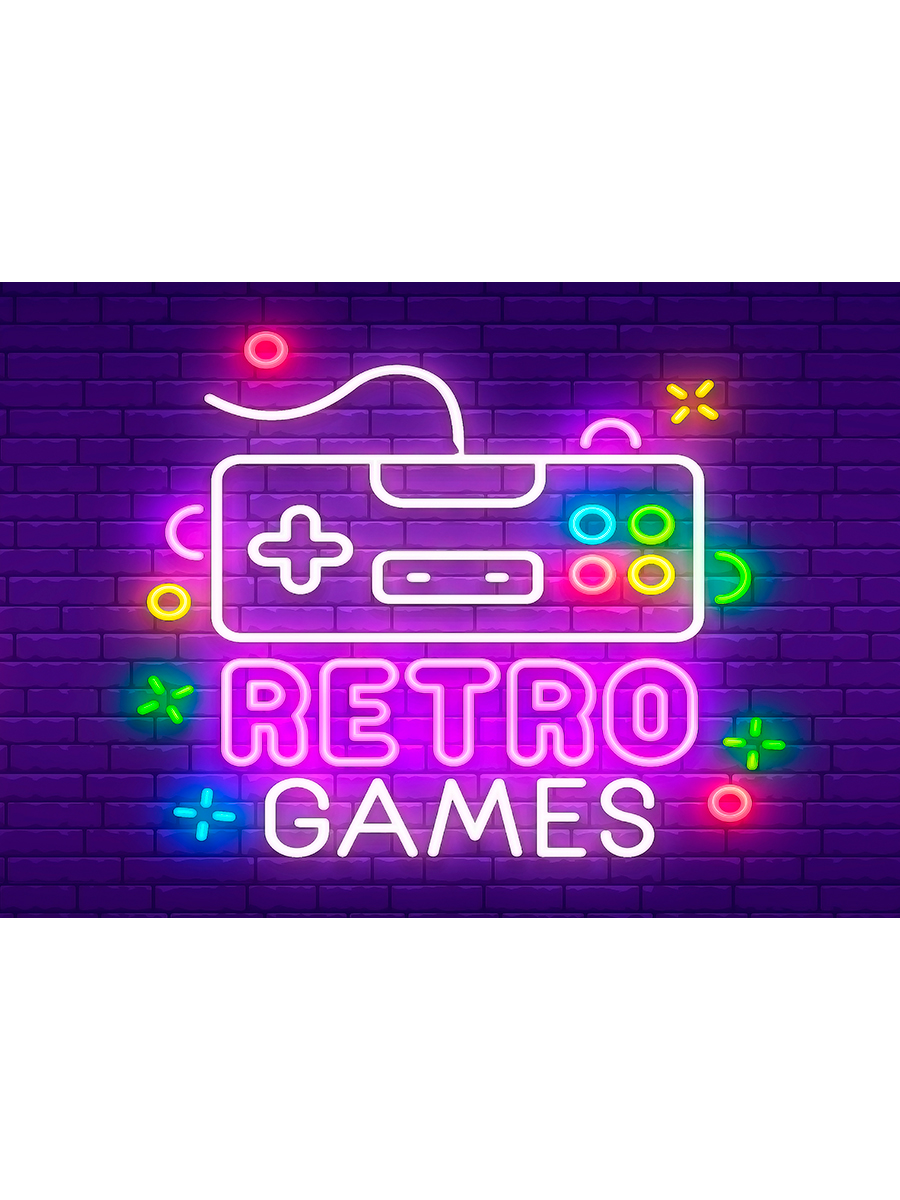 

Постер DRABS А2 неоновые вывески игр