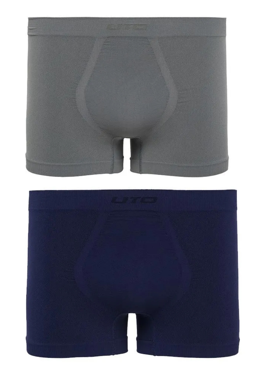 

Трусы UTO Sports Nilit Softex Boxer (2шт) 922102 Dark Grey/Navy L, Серый;синий, Sports Nilit Softex Boxer