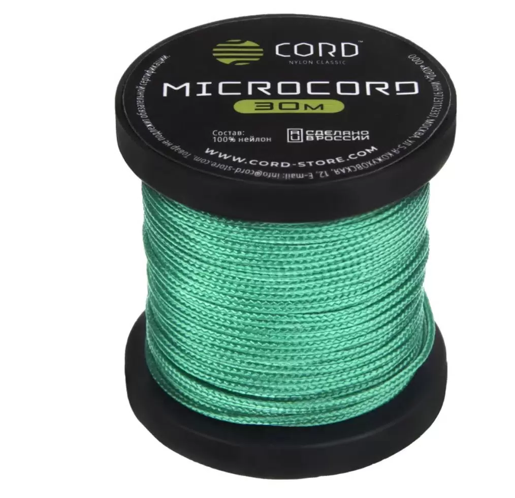 

Микрокорд CORD катушка 30м светоотражающий (emerald green), Зеленый, 30м светоотражающий emerald green