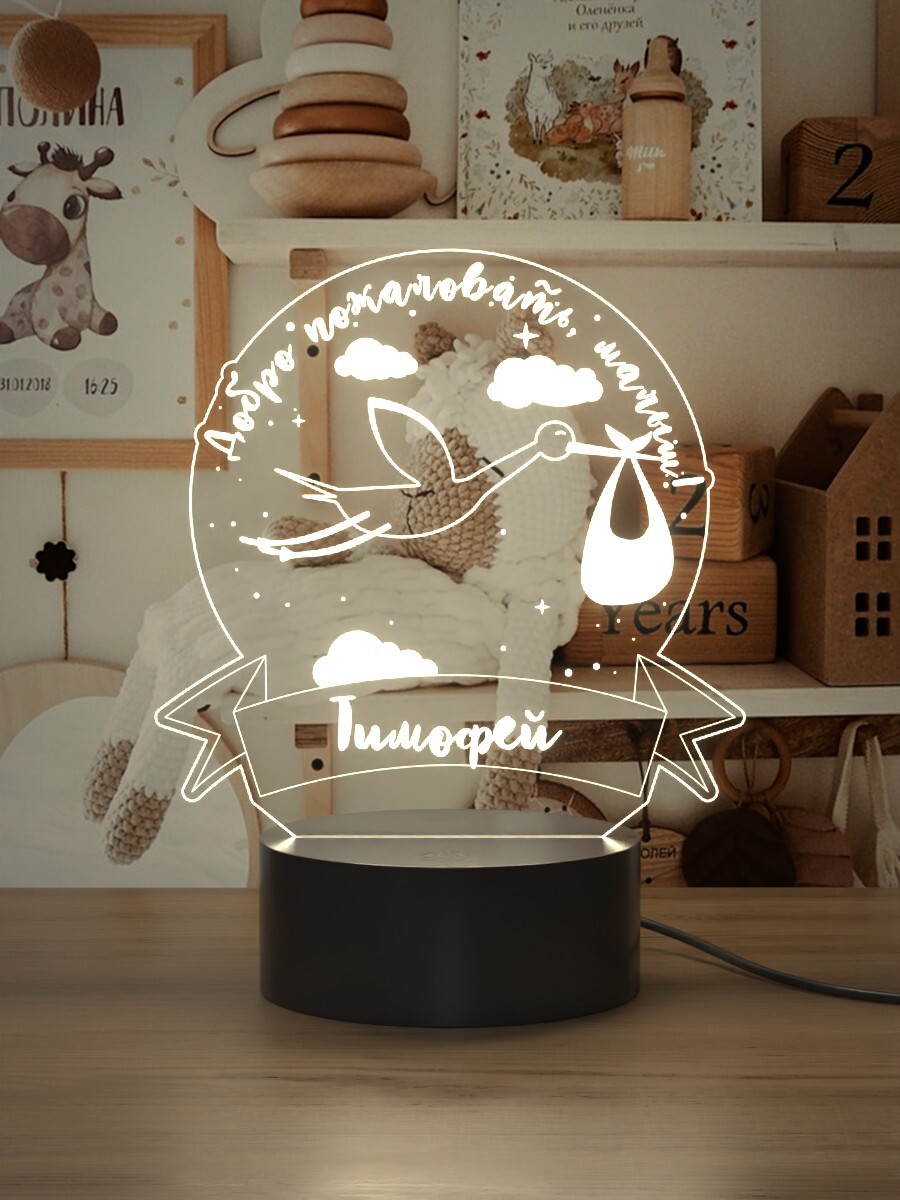 

Ночник Light Insidе детский Аист Тимофей