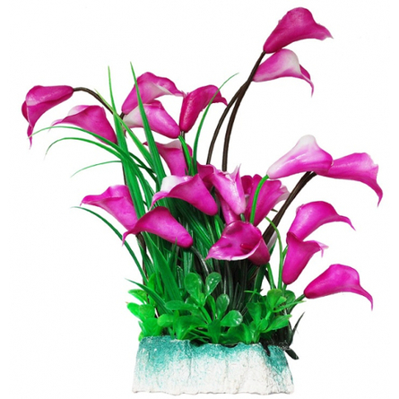 Растение аквариумное УЮТ лиловые цветы, 24 см