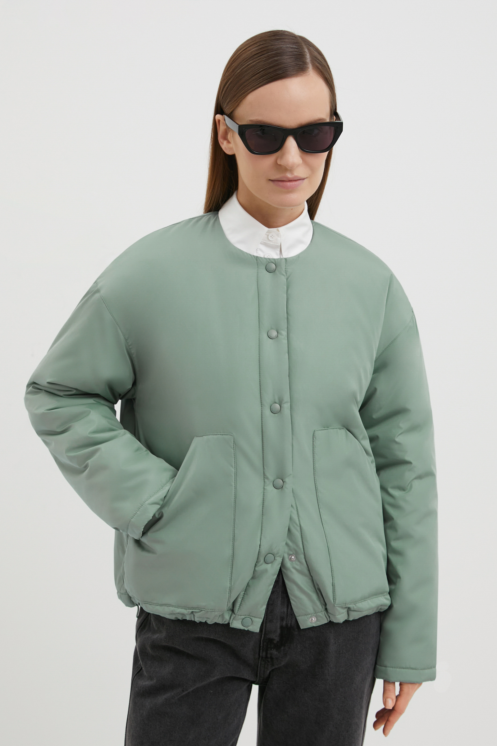 Куртка женская Finn Flare FBE11086 зеленая XL
