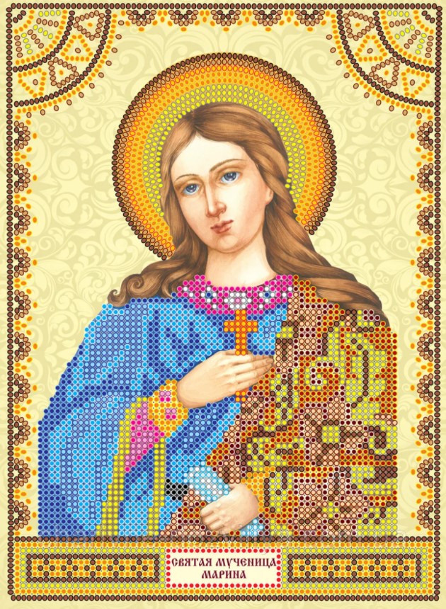 

Схемы для вышивания бисером Святая Марина АСK-058, 17x23 см от Абрис Арт