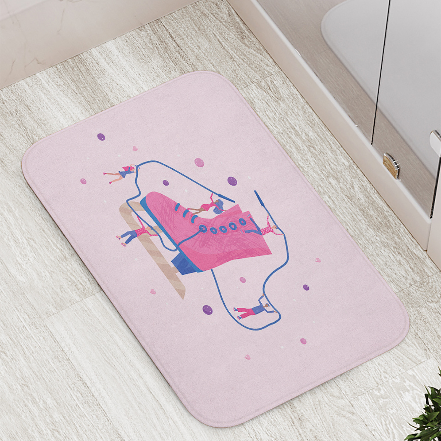 фото Коврики для ванной и туалета bath_107890 гигантские коньки joyarty