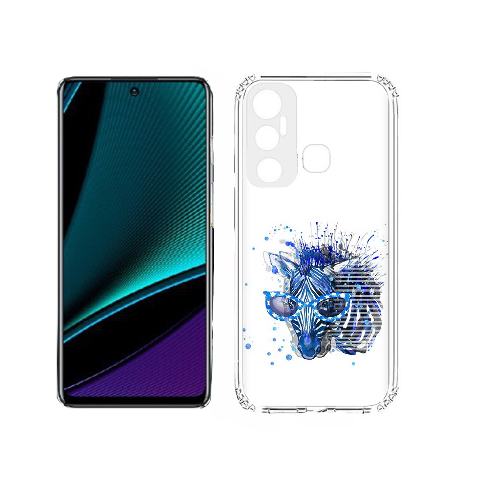 

Чехол MyPads Tocco для Infinix Hot 11s расплывчатая зебра, Прозрачный, Tocco