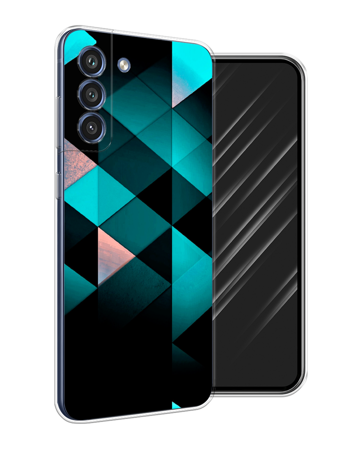 

Чехол Awog на Samsung Galaxy S21 FE 5G / Самсунг S21 FE 5G "Геометрия 16", Голубой;черный, 2103050-3