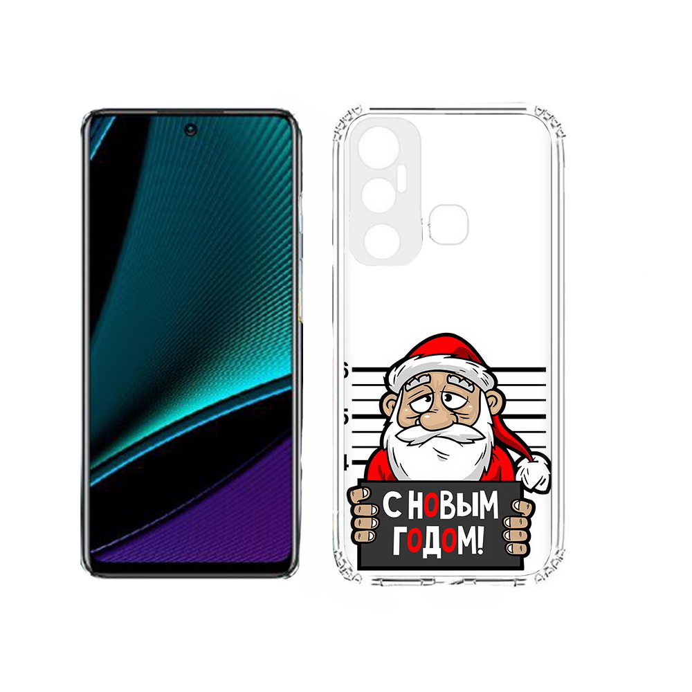 

Чехол MyPads Tocco для Infinix Hot 11s ДМ с новым годом заключенный, Прозрачный, Tocco
