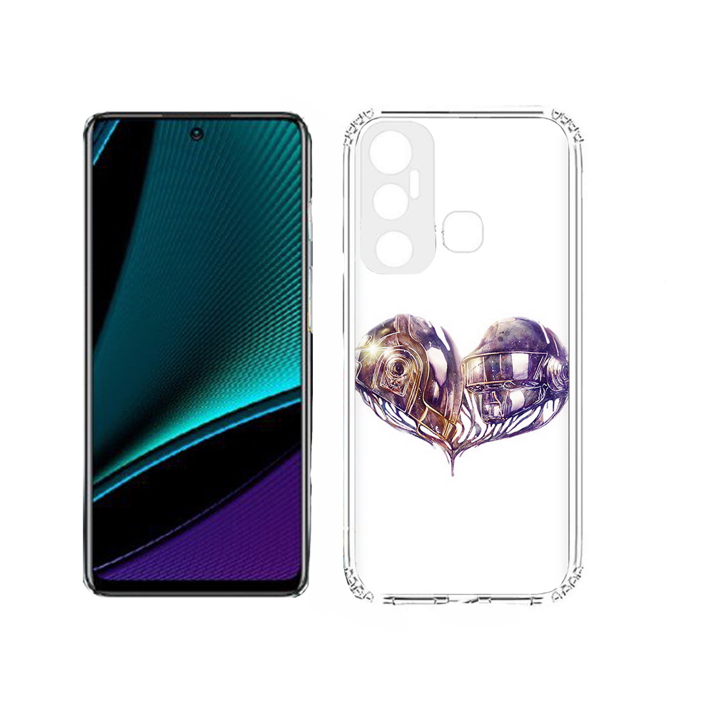 

Чехол MyPads Tocco для Infinix Hot 11s сердце абстракция, Прозрачный, Tocco