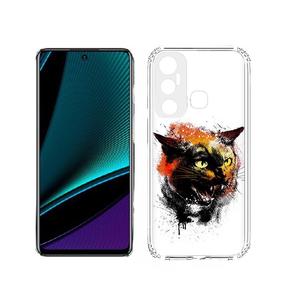 

Чехол MyPads Tocco для Infinix Hot 11s сиамский кот, Прозрачный, Tocco