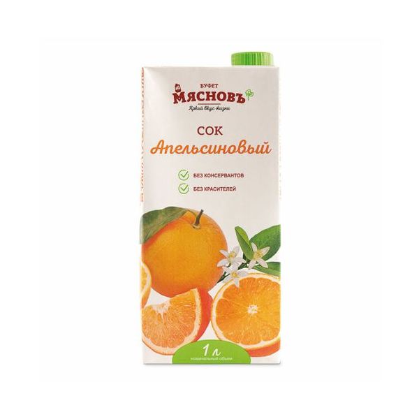 

Сок МясновЪ БУФЕТ апельсиновый 1 л