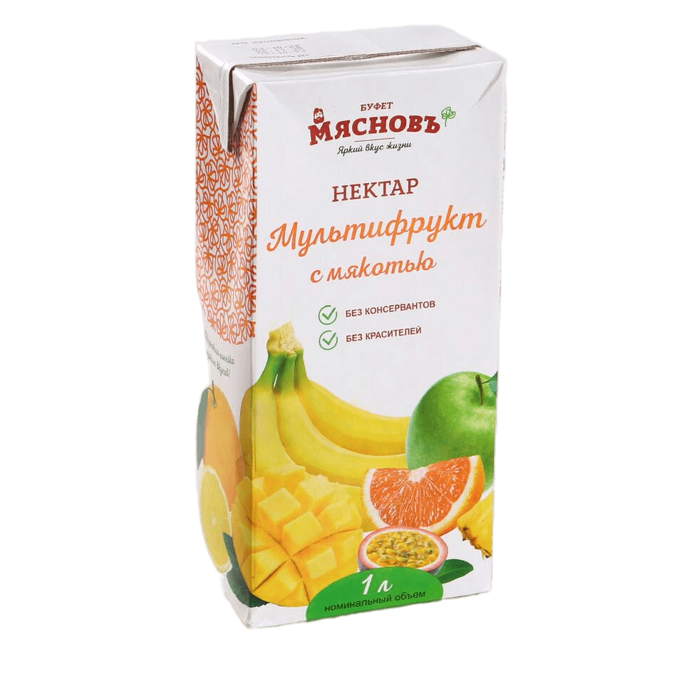 

Нектар МясновЪ БУФЕТ мультифруктовый с мякотью 1 л