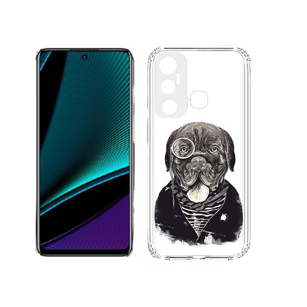 

Чехол MyPads Tocco для Infinix Hot 11s солидный песик, Прозрачный, Tocco
