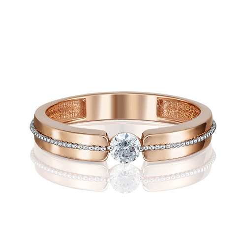 

Кольцо из золота р. 18 PLATINA jewelry 01-5120-00-101-1110-30, бриллиант, 01-5120-00-101-1110-30