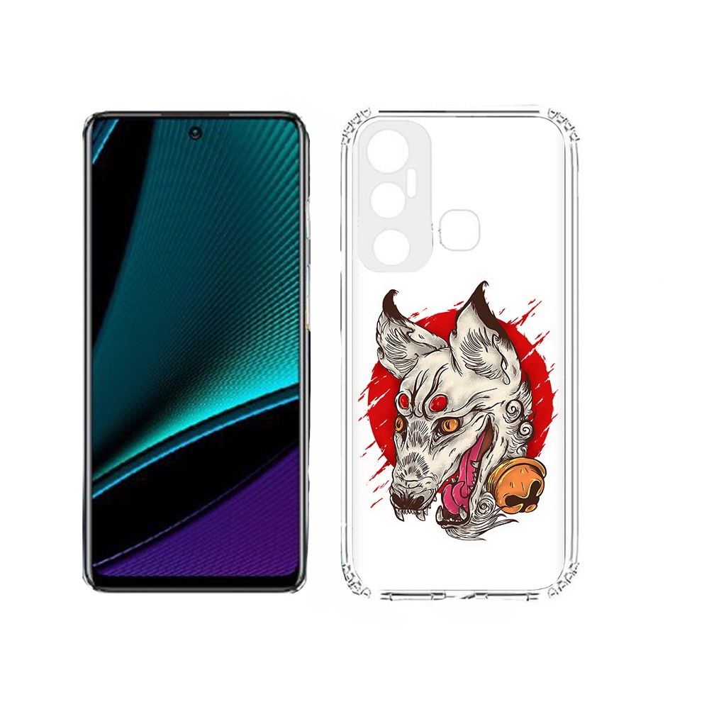 

Чехол MyPads Tocco для Infinix Hot 11s страшная собака, Прозрачный, Tocco