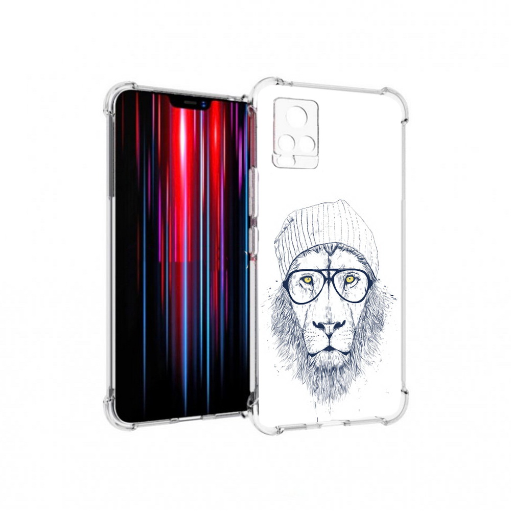 

Чехол MyPads Tocco для Vivo V20 PRO хиппи лев (PT226964.386.663), Прозрачный, Tocco