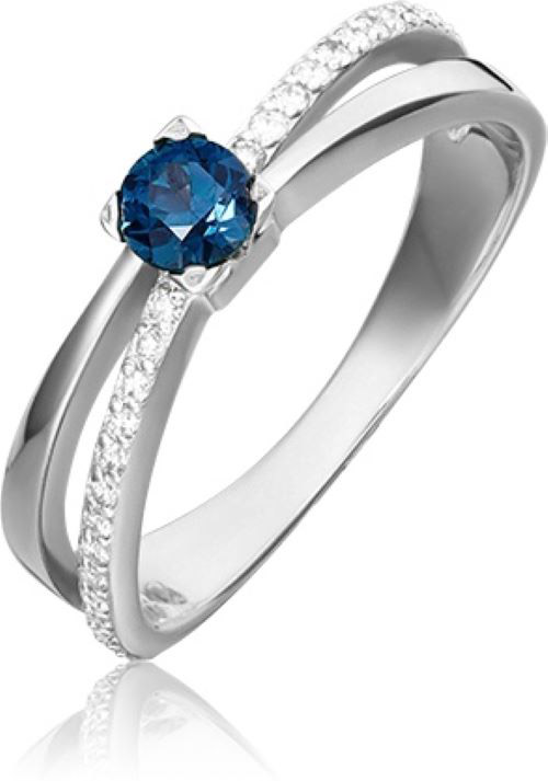 

Кольцо из золота р. 18 PLATINA jewelry 01-0408-00-105-1120-30, сапфир\бриллиант, 01-0408-00-105-1120-30