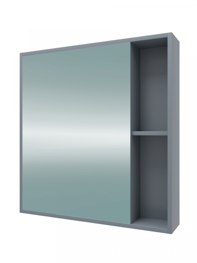 Зеркальный шкаф Teymi Aina 60, белый/графит T60002 распашной шкаф манхеттен графит софт дуб гамильтон с зеркалом