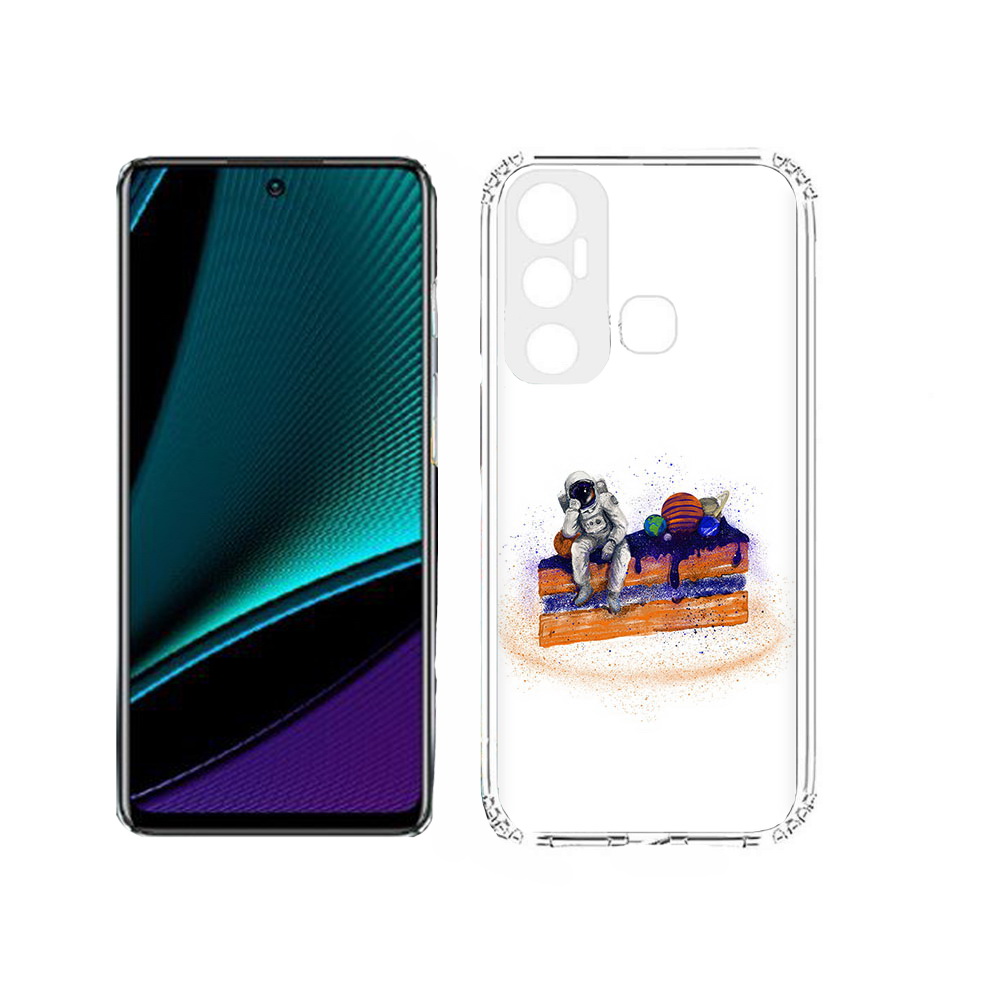 

Чехол MyPads Tocco для Infinix Hot 11s торт с планетами, Прозрачный, Tocco