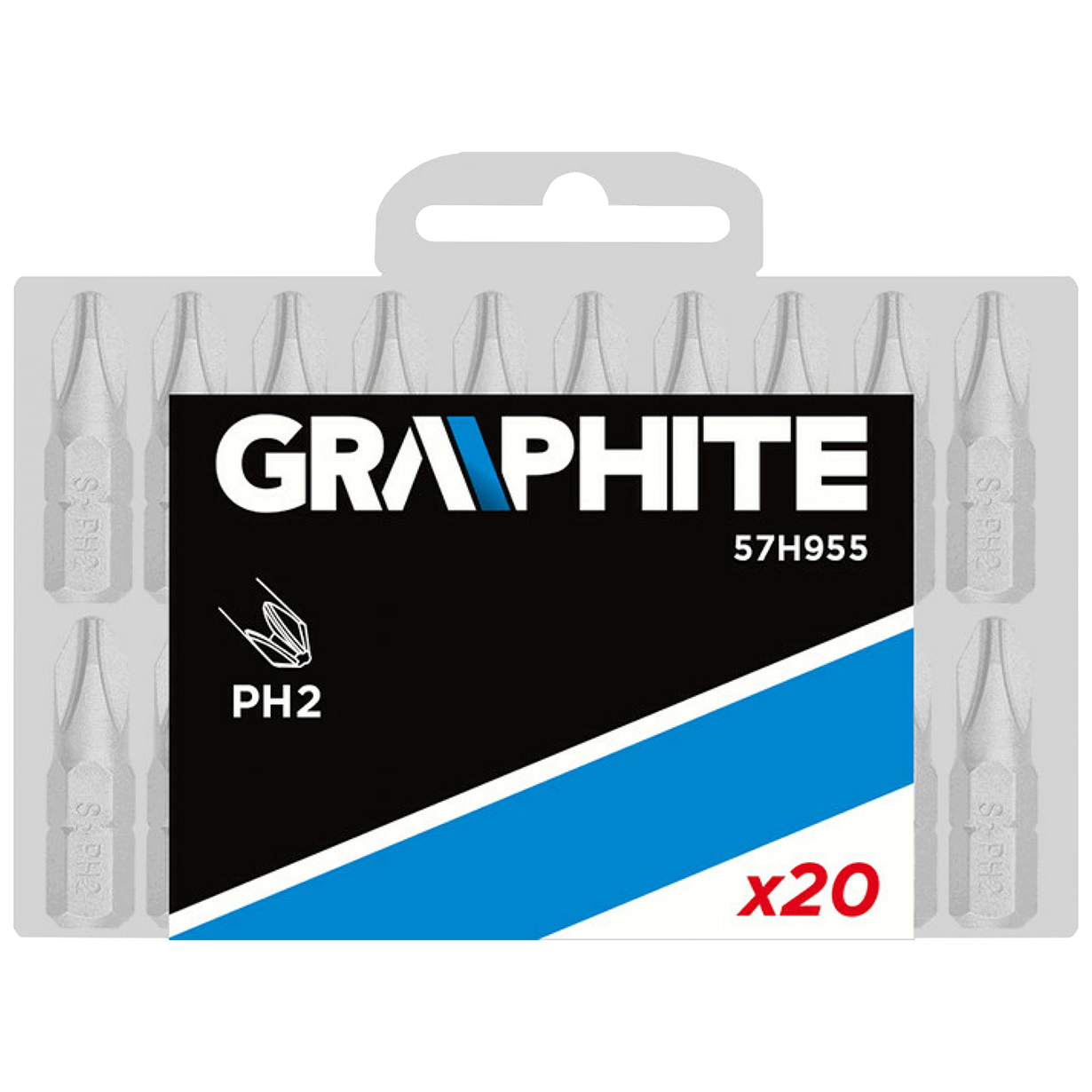 фото Graphite наконечник отвертки ph2 25 мм 1/4 20 шт. 57h955