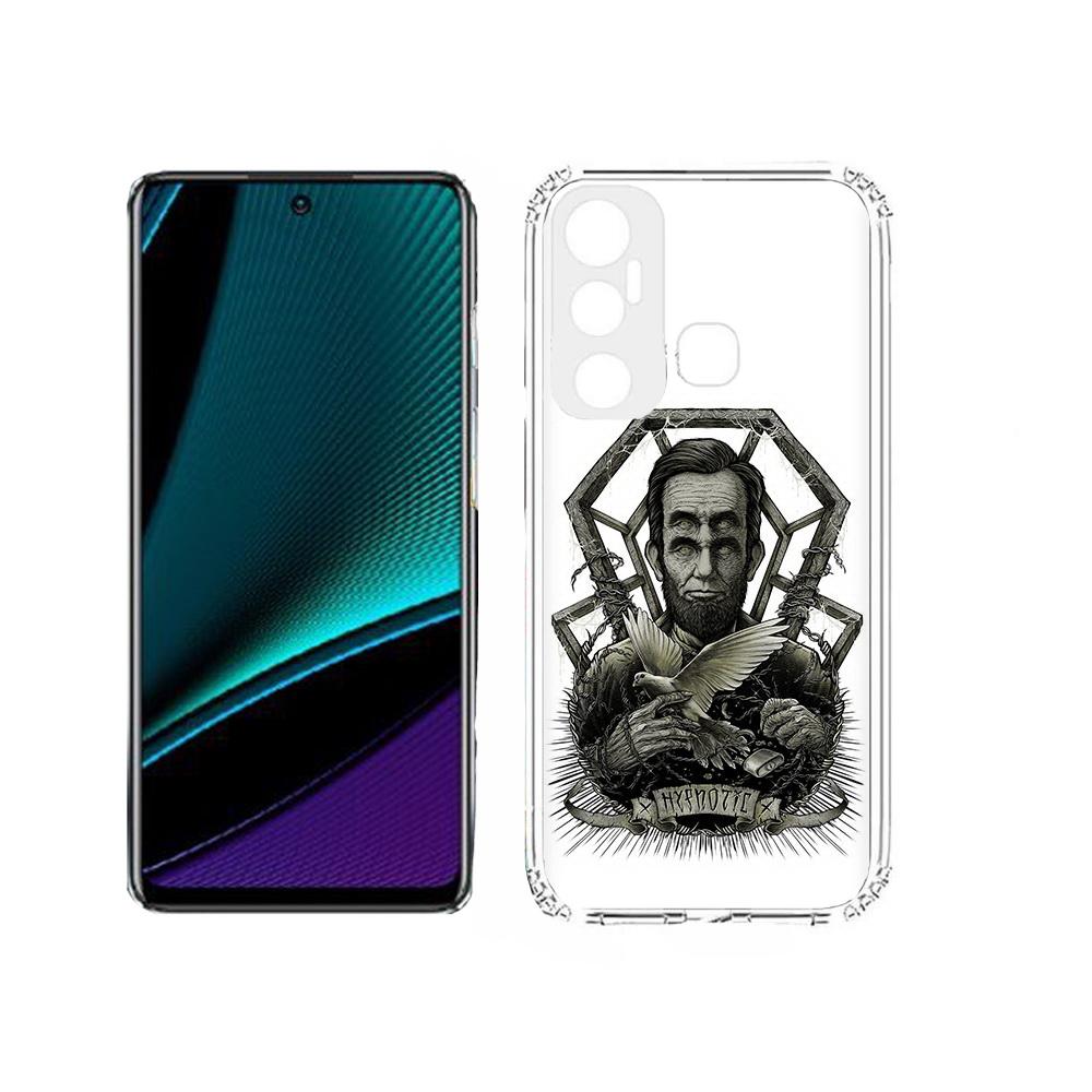 

Чехол MyPads Tocco для Infinix Hot 11s франклин абстракция, Прозрачный, Tocco