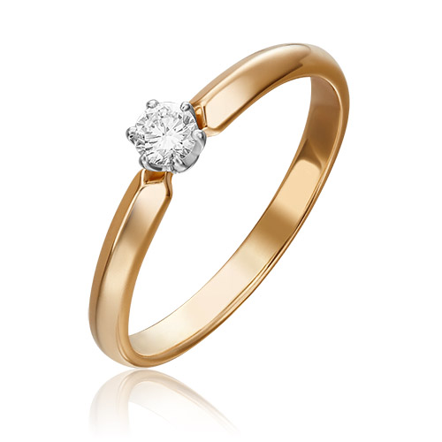 

Кольцо из золота р. 17 PLATINA jewelry 01-0982-00-101-1111-30, бриллиант, 01-0982-00-101-1111-30