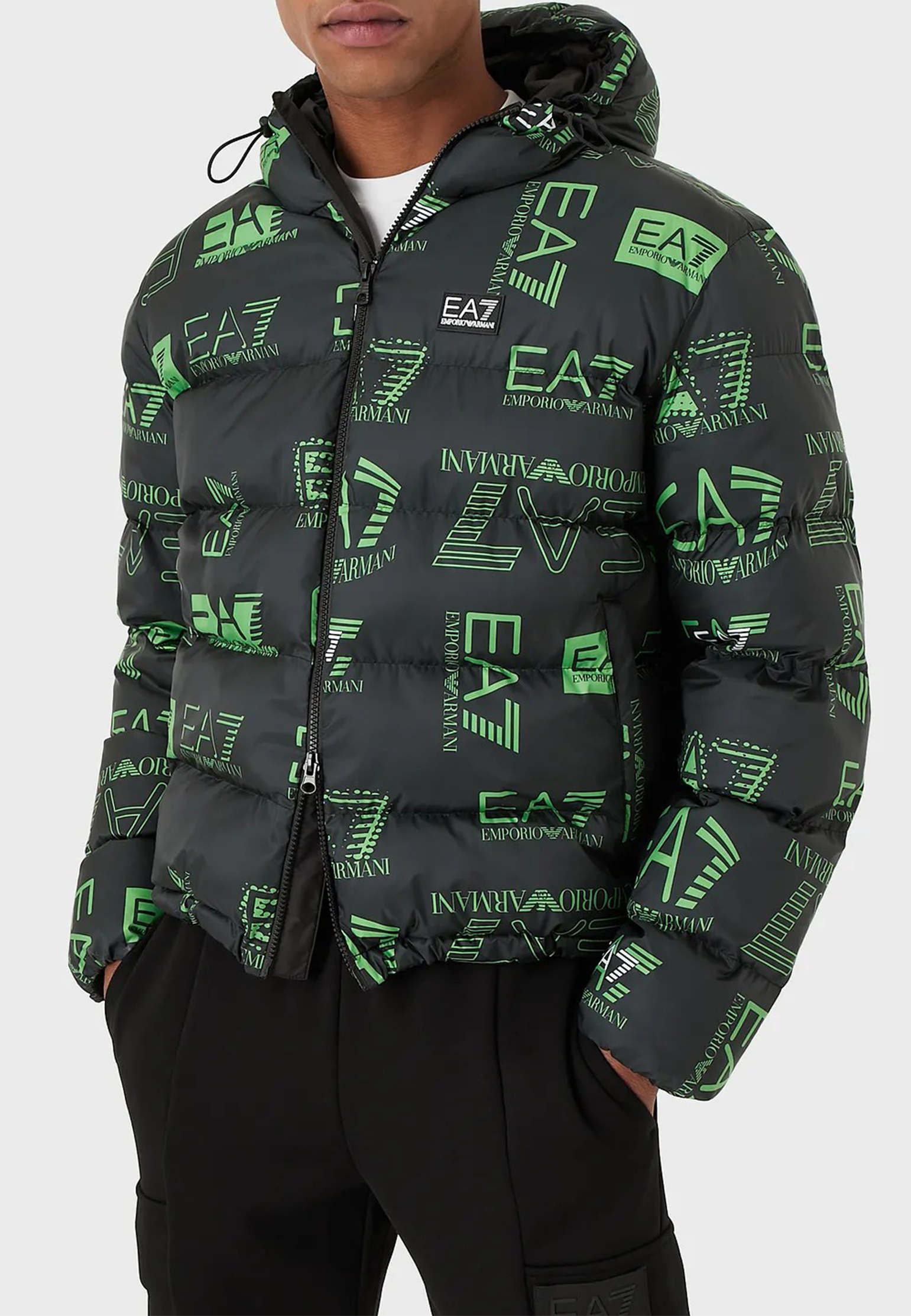 Куртка мужская EA7 146330 зеленая 2XL