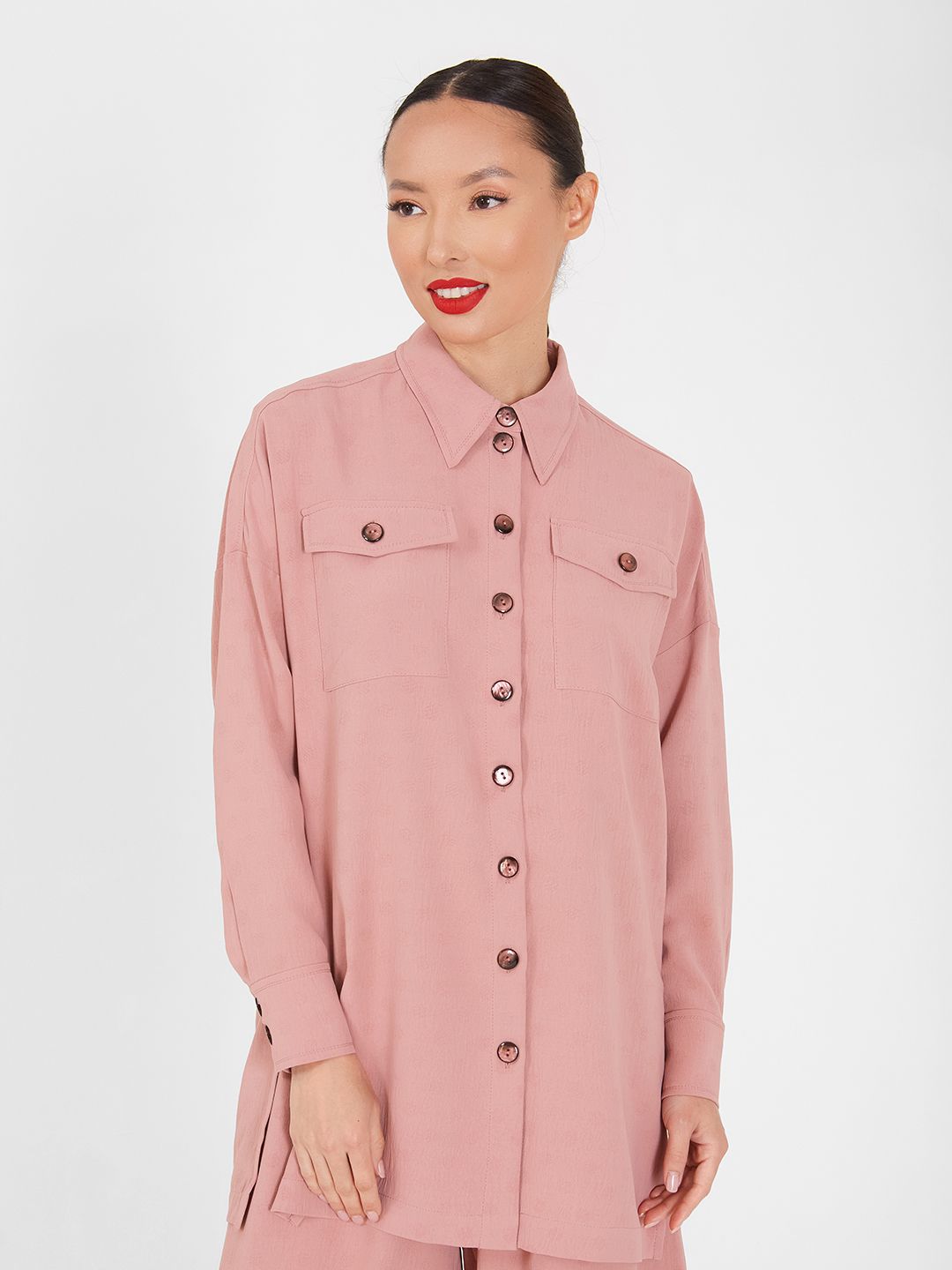 

Блуза женская Lo 11221014 розовая 42 RU, 11221014