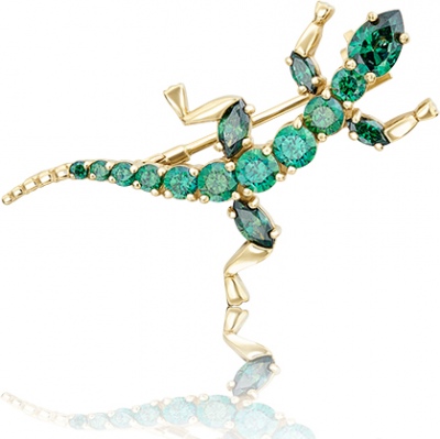 

Брошь из желтого золота с фианитом PLATINA jewelry 04-0103-00-504-1130-38, 04-0103-00-504-1130-38