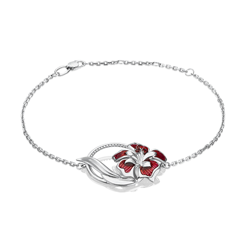 

Браслет из серебра с эмалью/гранатом р. 17 PLATINA jewelry 05-0690-00-204-0200-69, 05-0690-00-204-0200-69