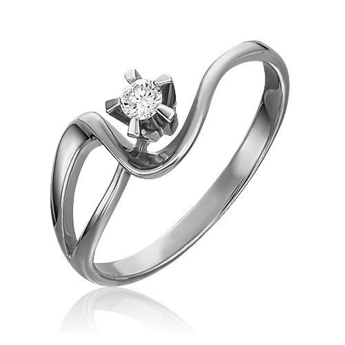 

Кольцо из белого золота с бриллиантом р. 18,5 PLATINA jewelry 01-0004-00-101-1120-30, 01-0004-00-101-1120-30