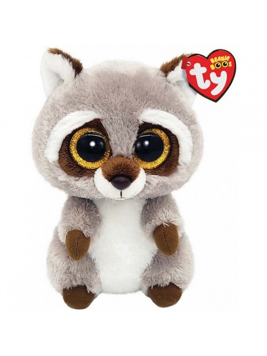 Игрушка мягкая TY Beanie Boo's Енот серый Racoon 15 см, 36375