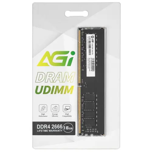 

Оперативная память AGI AGI266616UD138 , DDR4 1x16Gb, 2666MHz, AGI266616UD138