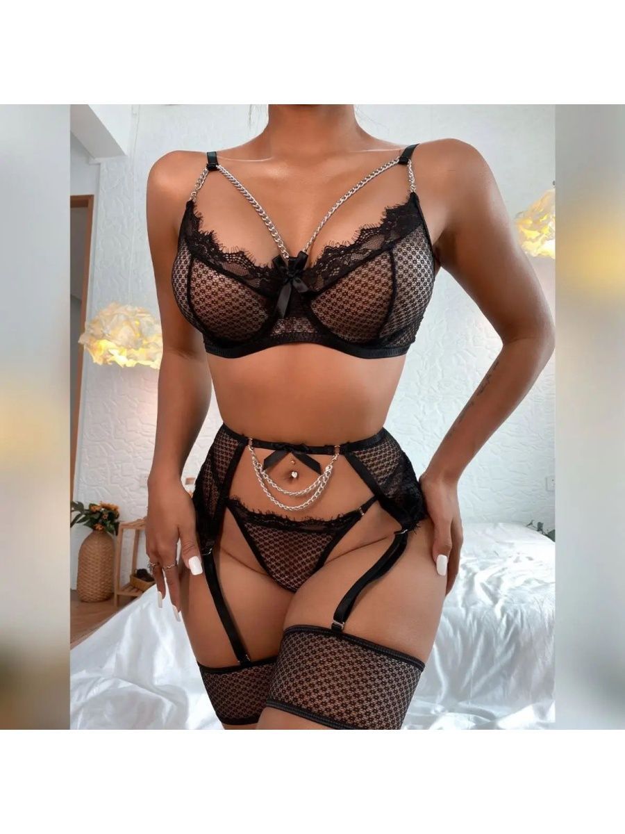

Комплект женского белья Sebar черный кристалл, Underwear
